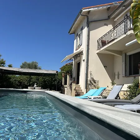 アパート Grand Appt 6p Climatise Dans Avec Piscine - 8 Kms De Cannes アンティーブ