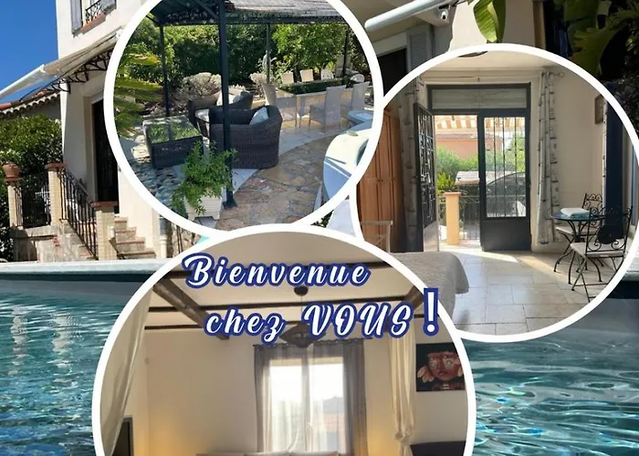 Bel Spacieux Et Lumineux Climatisé De 120m2 Dans Avec Piscine Antibes